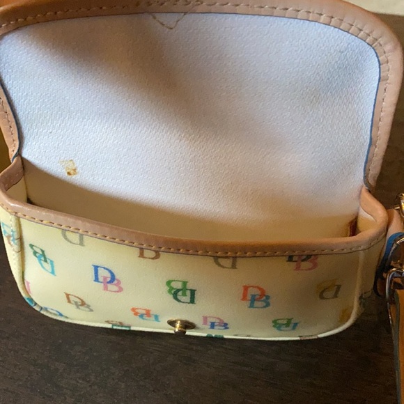Vintage Dooney & Bourke Signature Rainbow Monogram Wristlet/Clutch - Picture 7 of 14